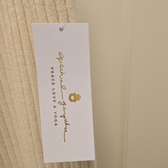 Spiritual Gangster Flare Wool Blend Knit Pants in Birch - Picture 5 of 8